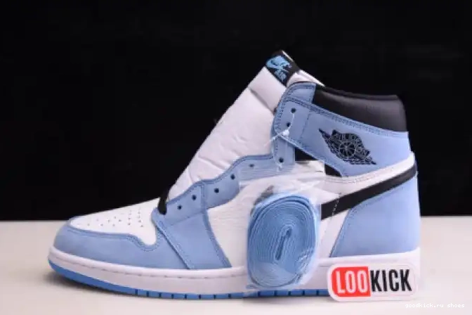 BLACK 1 555088-134 RETRO WHITE AIR JORDAN BLUE HIGH UNIVERSITY 0612